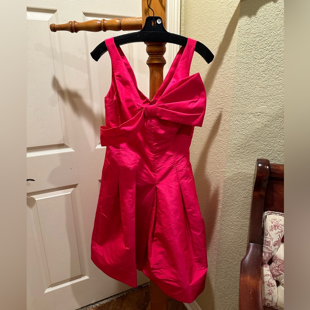 Teri Jon rickie freeman hot pink cocktail dress.  New with tags and box. Size 10